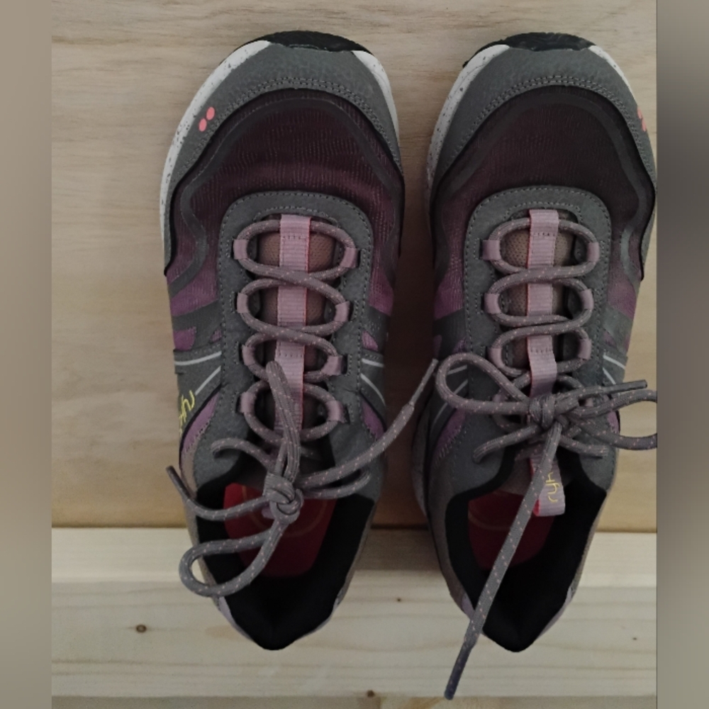 Ryka Gray and Purple Athletic Shoes with Mesh Upper